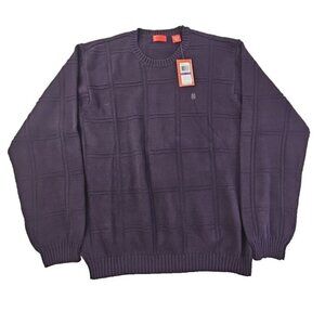 Izod Luxury Sport Blackberry Purple Chunky Cable Knit Sweater Men's XXL NWT NEW